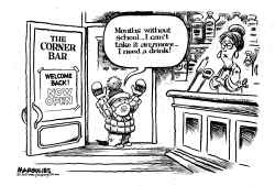 Bars open, schools closed by Jimmy Margulies
