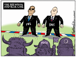 RED, WHITE AND BLUE LINE by Bob Englehart