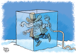 Texas Electrical Ice Cube by Daryl Cagle