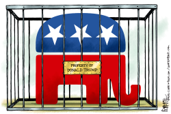 CAGED ELEPHANT by Rick McKee