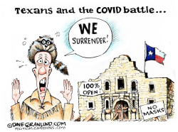TEXANS COVID SURRENDER by Dave Granlund