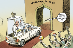 THE POPE IN IRAQ by Patrick Chappatte