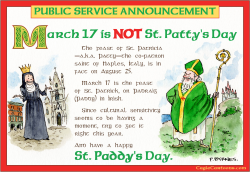 ST. PATTY VS. ST. PADDY—WHOSE DAY IS IT? by Pat Byrnes