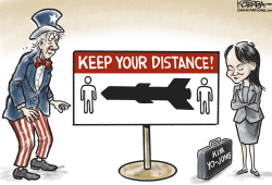NORTH KOREA TO THE US: KEEP YOUR DISTANCE by Jeff Koterba