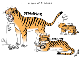 A TALE OF 3 TIGERS by Stephane Peray