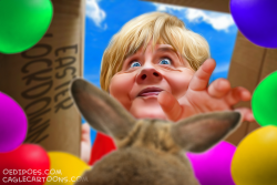 Easter Lockdown Merkel by Bart van Leeuwen