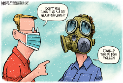 COVID POLLEN MASK by Rick McKee