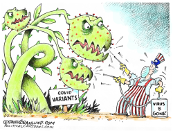 COVID VARIANT BATTLE by Dave Granlund