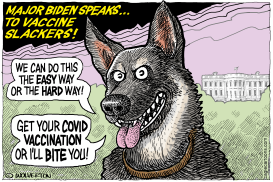 MAJOR BIDEN WARNS VACCINE SLACKERS by Monte Wolverton