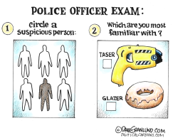 POLICE OFFICER EXAM by Dave Granlund