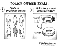 Police Officer Exam by Dave Granlund