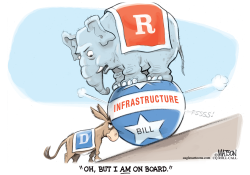 GOP GETS ON BOARD INFRASTRUCTURE BILL ROLL OUT by R.J. Matson