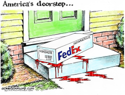 FedEx facility massacre by Dave Granlund