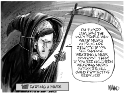 Wearing a mask by Dave Whamond