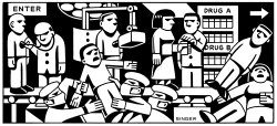 HEALTHCARE ASSEMBLY LINE by Andy Singer
