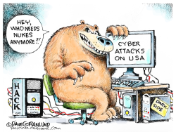 CYBER ATTACKS ON USA by Dave Granlund