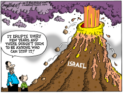 ISRAEL ERUPTS AGAIN by Bob Englehart