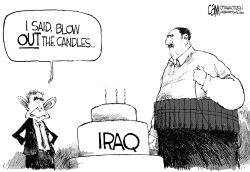 IRAQ CANDLES by Cam Cardow