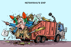 NETANYAHU’S END  by Emad Hajjaj
