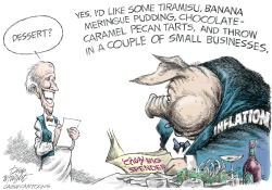 Biden Serves Inflation Dessert by Dick Wright