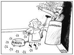 Europe's last dictator - B&W by Christo Komarnitski