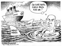 Netanyahu overboard by Dave Granlund