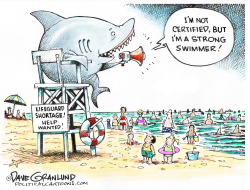  LIFEGUARD SHORTAGE IN US by Dave Granlund