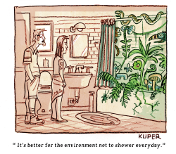 SHOWERING AND THE ENVRIONMENT by Peter Kuper