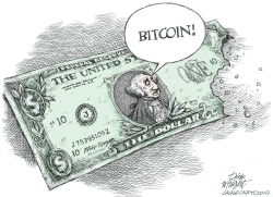BITCOIN TAKES BITE OUT OF THE DOLLAR by Dick Wright