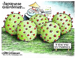 TOKYO OLYMPICS 2021AND COVID by Dave Granlund