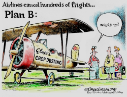 HUNDREDS OF FLIGHTS CANCELLED by Dave Granlund