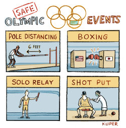 SAFE OLYMPIC EVENTS by Peter Kuper
