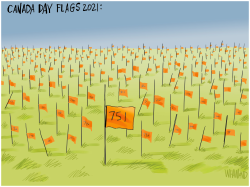CANADA DAY FLAGS 2021 by Dave Whamond