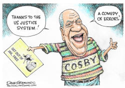COSBY SET FREE by Dave Granlund