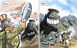 USA and Taliban by Paresh Nath