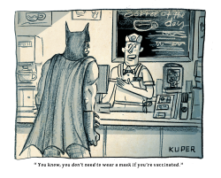 BATMAN VACCINATED by Peter Kuper