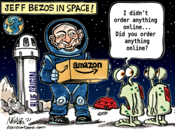 BEZOS IN SPACE by Steve Nease