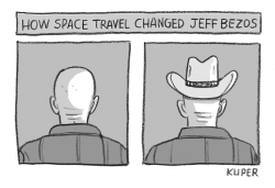 Jeff Bezos Space Travel by Peter Kuper