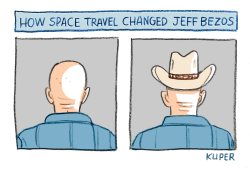 JEFF BEZOS SPACE TRAVEL by Peter Kuper