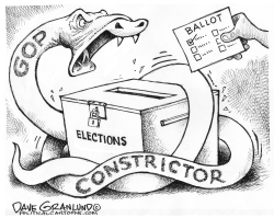 GOP Election Constrictor by Dave Granlund