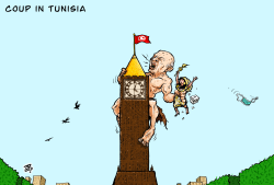 COUP IN TUNISIA by Emad Hajjaj