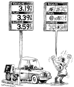 High Gas Prices USA Version Repost by Daryl Cagle