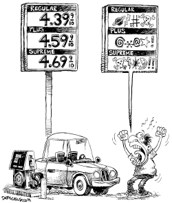 High Gas Prices California Version Repost by Daryl Cagle