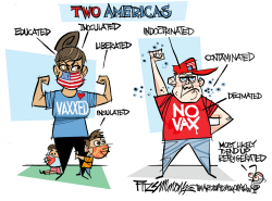 TWO AMERICAS by David Fitzsimmons