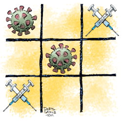 COVID TIC TAC TOE by Daryl Cagle