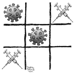 COVID Tic Tac Toe by Daryl Cagle