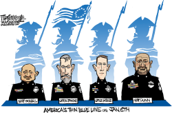THE THIN BLUE LINE by David Fitzsimmons