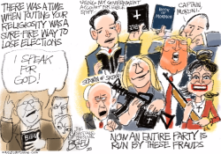RELIGIOSITY RIGHT  by Pat Bagley