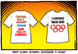 MOST ICONIC OLYMPIC SOUVENIR T SHIRT by Ingrid Rice