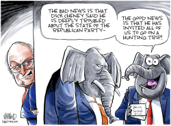 CHENEY TROUBLED ABOUT REPUBLICAN PARTY by Dave Whamond